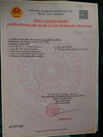 400m2 10x40m sát bên Khu CN Nam Thuận Hải Sơn 500m, sau lưng đường 823D, cách ranh SG 1,5km