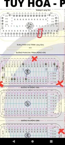 Bán đất khu lk2, mặt tiền đại lộ Phan chu Trinh 42m Phường Phú Đông Thành phố Tuy Hoà ,giá 2,550 tỷ