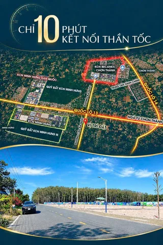 Bán Đất 275m2 có sẵn 60 m2 thổ cư giá 335 triệu tại Đường Quốc lộ 13 Xã Minh Hưng Thị xã Chơn Thành Bình Phước