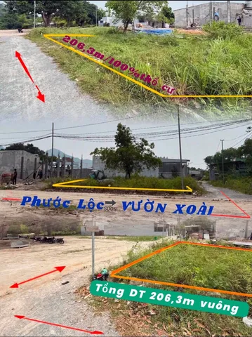 Bán Đất 206m2 có sẵn 206 m2 thổ cư giá 3.5 tỷ tại Phước Lộc Xã Phước Đồng Thành phố Nha Trang Khánh Hòa