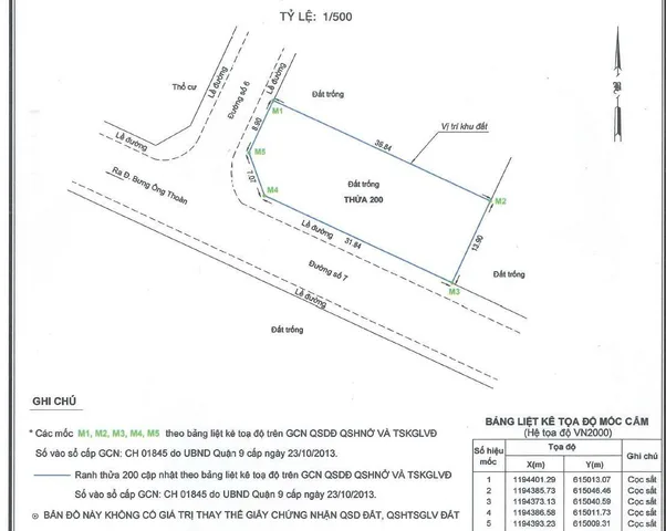 Bán Đất 500m2 có sẵn 500 m2 thổ cư giá 17.5 tỷ tại Đường Bưng Ông Thoàn Phường Phú Hữu Quận 9 TP. Hồ Chí Minh