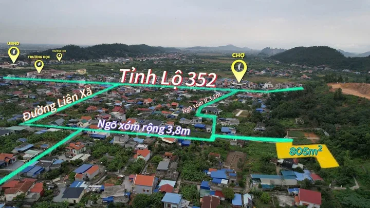 10.2026.Bán Đất 805m2 có giá 2.85 tỷ tại Xã Kỳ Sơn Huyện Thuỷ Nguyên Hải Phòng. liên hệ 0362558882