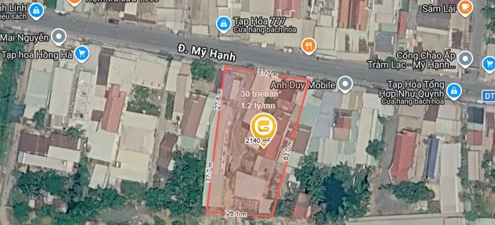 Bán Đất 60m2 có sẵn 60 m2 thổ cư giá 1.1 tỷ tại Đường Mỹ Hạnh Xã Mỹ Hạnh Nam Huyện Đức Hòa Long An