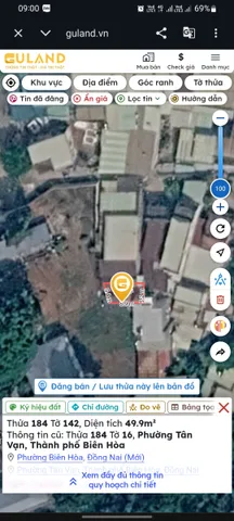 Bán Nhà riêng 49.9m2 có sẵn 35.3 m2 thổ cư giá 1.8 tỷ tại Phường Tân Vạn Thành phố Biên Hòa Đồng Nai