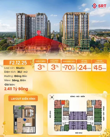 Căn hộ tầng cao FourS Tower, bàn giao full nội thất cao cấp