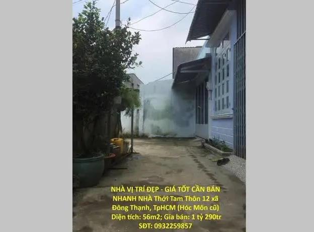 NHÀ VỊ TRÍ ĐẸP - GIÁ TỐT CẦN BÁN NHANH NHÀ Thới Tam Thôn 12 xã Đông Thạnh, TpHCM (Hóc Môn cũ), 0932259857