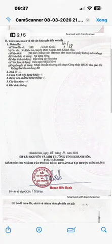 BÁN LÔ ĐẤT Ở DIÊN AN , DIÊN KHÁNH . PHÙ HỢP LÀM NHÀ VƯỜN . DT 282m2 , FULL THỔ . Ngang 10m . GIÁ 3,1 TỶ