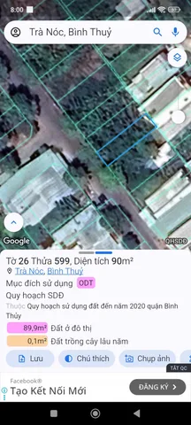 Bán Đất 90m2 có sẵn 90 m2 thổ cư giá 1.8 tỷ tại Đường Nguyễn Chí Thanh Phường Trà Nóc Quận Bình Thuỷ Cần Thơ