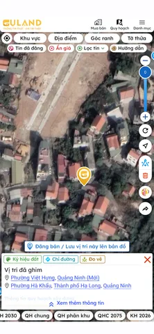 Bán Đất 143.3m2 có sẵn 45 m2 thổ cư giá 3.15 tỷ tại Phường Hà Khẩu Thành phố Hạ Long Quảng Ninh