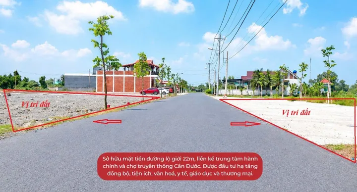 Bán Đất 300m2 có sẵn 300 m2 thổ cư giá 3.15 tỷ tại Đường Trương Định Thị trấn Cần Đước Huyện Cần Đước Long An