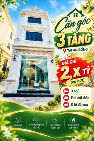 ❌❌❌ NHÀ GÓC VÂN TRA – AN DƯƠNG | 3 TẦNG FULL NỘI THẤT – GIÁ 2,x TỶ (X NHO NHỎ)❌❌❌