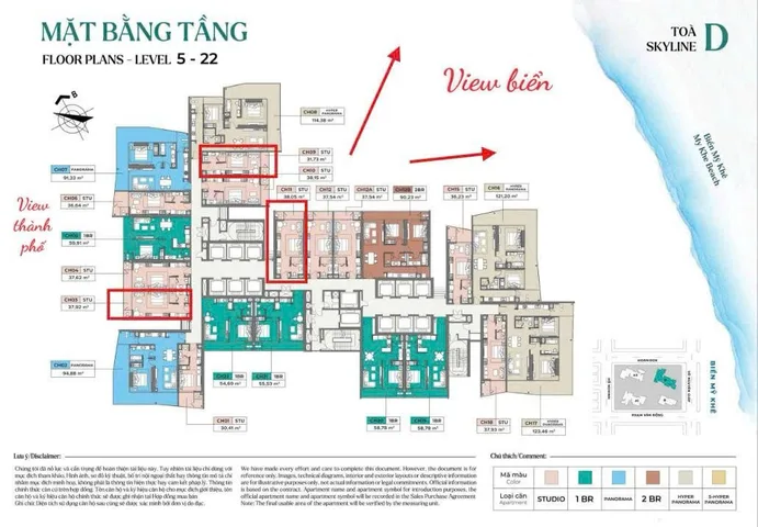 Bán Căn hộ chung cư 38m2 giá 2.6 tỷ tại Phường An Hải Bắc Quận Sơn Trà Đà Nẵng