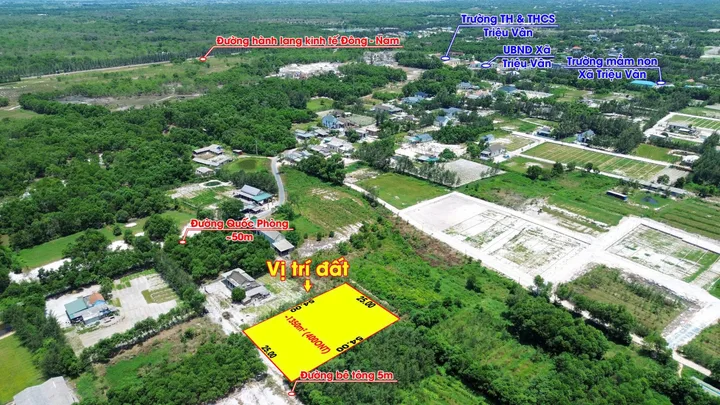 Bán Đất 1365m2 có sẵn 950 m2 thổ cư giá 4 tỷ tại Xã Triệu Vân Huyện Triệu Phong Quảng Trị