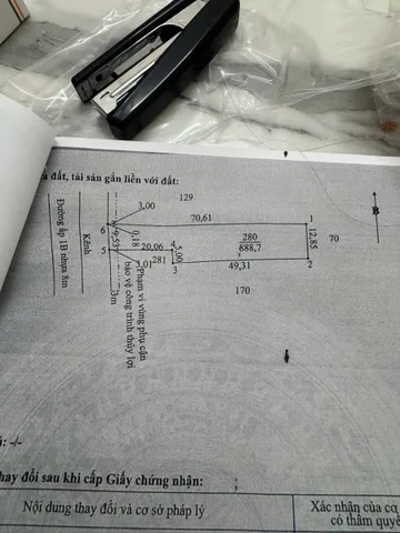 Bán Đất 1000m2 có sẵn 100 m2 thổ cư giá 4.8 tỷ tại Đường Nguyễn Hữu trí Xã Thanh Phú Huyện Bến Lức Long An