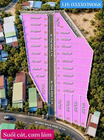 Bán Đất 90m2 có sẵn 90 m2 thổ cư giá 790 triệu tại Xã Suối Cát Huyện Cam Lâm Khánh Hòa