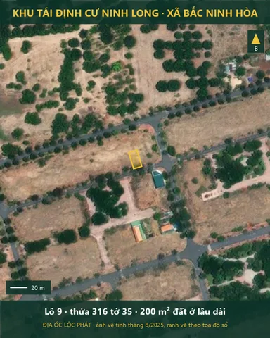 Bán đất tái định cư Ninh Long - 200m² ngang 10m, sát ngã tư, 2,2 tỷ