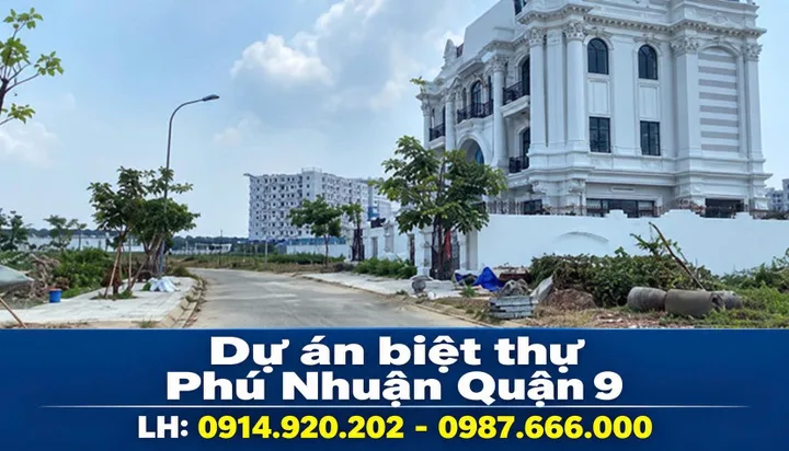 Bán lô biệt thự Q2, trục chính KDC Phú Nhuận TP Thủ Đức, đường 20m, hướng Đông nam,