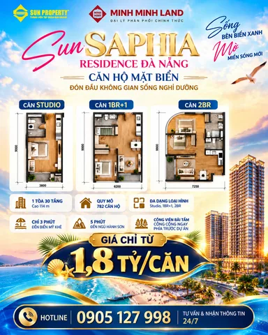Bán Căn hộ cao cấp 5 sao giá 1.8 tỷ tại Phường Hoà Hải Quận Ngũ Hành Sơn Đà Nẵng