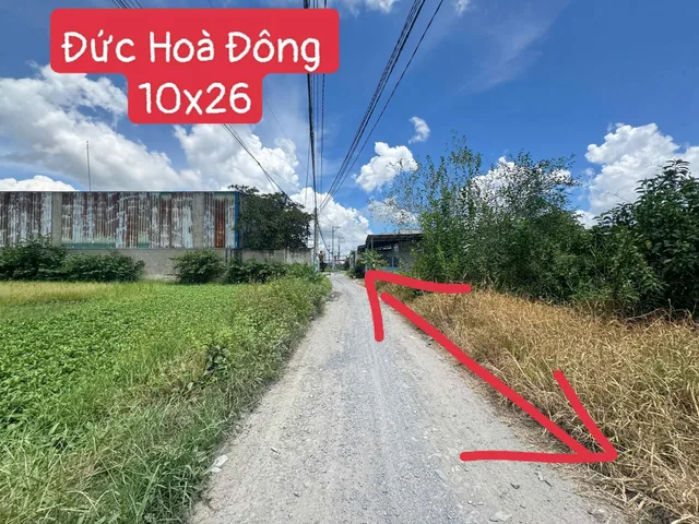 Bán Đất 260m2 có sẵn 260 m2 thổ cư giá 2.7 tỷ tại Xã Đức Hòa Đông Huyện Đức Hòa Long An