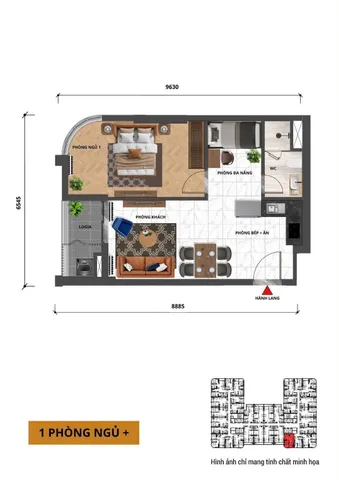 Giá gốc CĐT hiếm 1 căn 2 PN có sân vườn (70m2) Sun Fours nhỉnh 2,7 tỉ hướng đông nam hỗ trợ vay ưu đãi