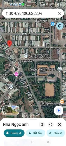 Bán đất đối diện trường cấp 2 thới hoà, giá ngợp chỉ 1ty4xx