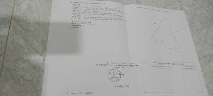 Bán Đất 695m2 có sẵn 57 m2 thổ cư giá 2.89 tỷ tại Xã Tân Hạnh Huyện Long Hồ Vĩnh Long