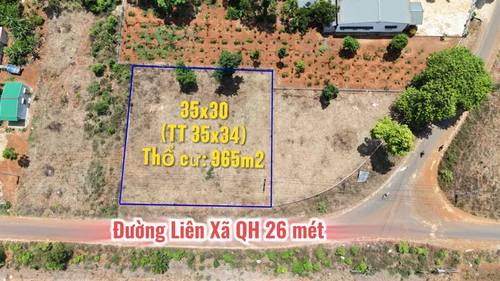 Bán Đất làm kho,cây xăng 35mét mặt tiền trục chính đường QH 26mét, 1050m2 có sẵn 965 m2 thổ cư tại khu Công nghiệp Phú Xuân Ez Park