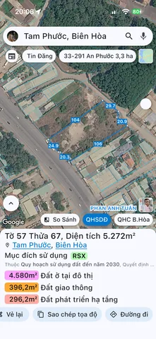 Bán Đất 5272m2 giá 40 tỷ tại Phường Tam Phước Thành phố Biên Hòa Đồng Nai