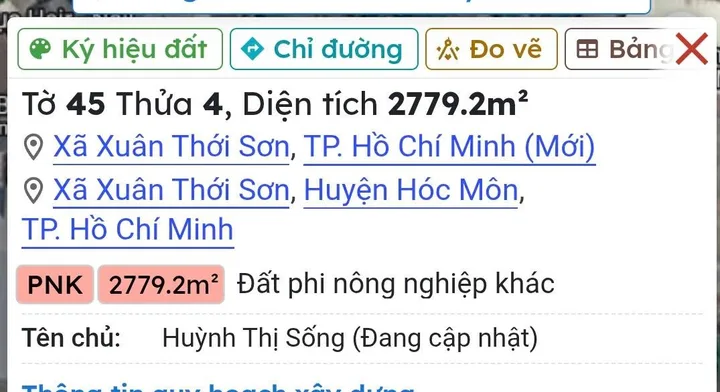 Bán Đất 2279m2 giá 46 tỷ tại Đường Nguyễn Thị Thử Xã Xuân Thới Sơn Huyện Hóc Môn TP. Hồ Chí Minh