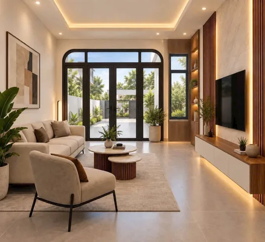 Bán nhà thiết kế hiện đại 225m2 (5 x 45), TC 60m2, SHR sẵn. 990 triệu. KCN Becamex 500m