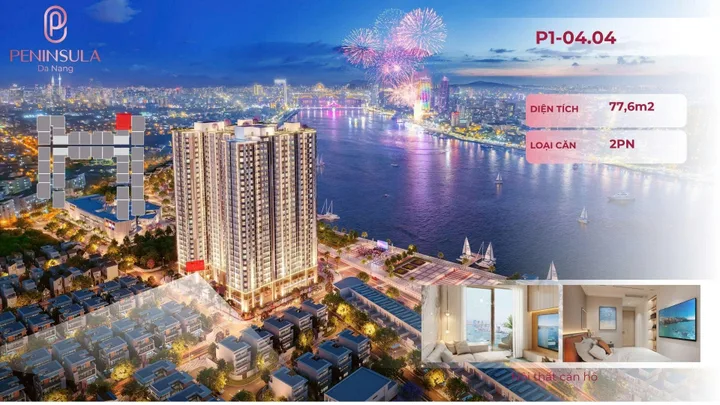 Căn hộ 2PN Peninsula Đà Nẵng 77,6M VIEW BIỂN, GIÁ CHỈ TỪ 4,069 TỶ
