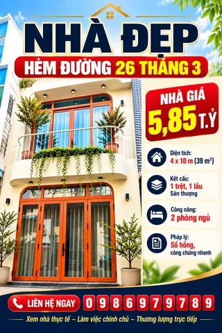 NHÀ ĐẸP HẺM 26/3 – KÊNH THAM LƯƠNG, BÌNH TÂN