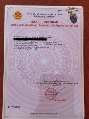 Bán Đất 86.5m2 có sẵn 86.5 m2 thổ cư giá 1.47 tỷ tại - Chọn - Xã Tu Bông Khánh Hòa