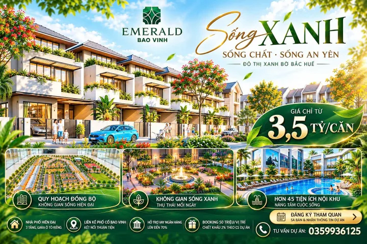 ✨ EMERALD BAO VINH – CHUẨN SỐNG TINH HOA, KHỞI ĐẦU GIÁ TRỊ BỀN VỮNG