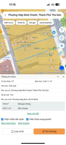 BÁN ĐẤT MẶT TIỀN ĐƯỜNG HIỆP BÌNH, HIỆP BÌNH CHÁNH - 2000m2 - GIÁ 90 TỶ TL