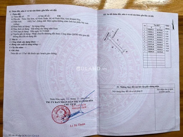 11x90 1000m2 cln quy thổ mặt tiền dt8