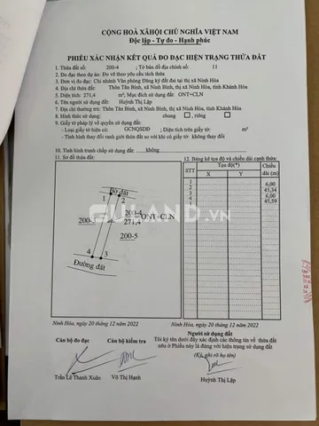 6x45 2 mặt tiền 352  tr bao rẻ nhất thị trường