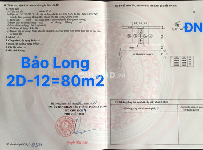 Dự Án Bảo Long - Hoành Bồ