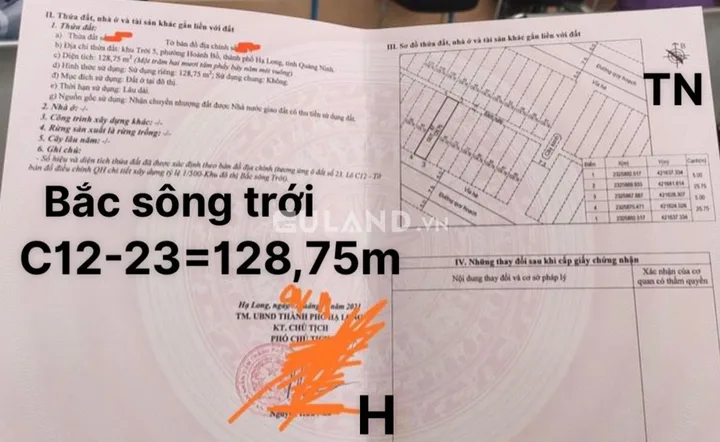 Đất Dự Án Bắc Sông Trới
