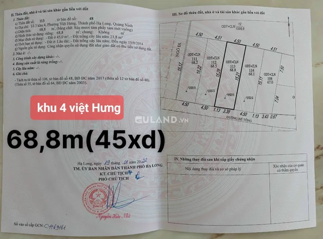 Đất Phân Lô Phường Việt Hưng