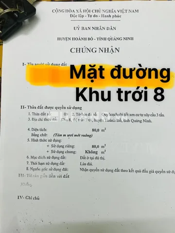 Bán Đất Tặn Nhà Mặt Đường To