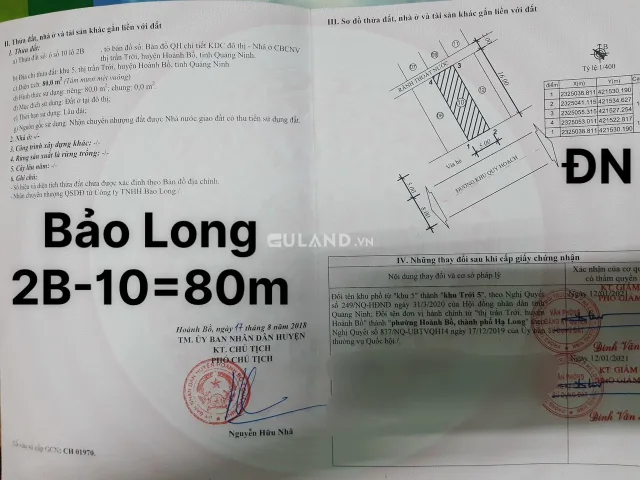 Dự Án Bảo Long - Hoành Bồ
