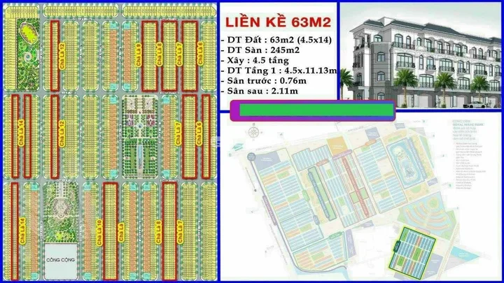 Bán gấp liền kề 63m2, 64m2, 65m2 Vinhomes Ocean Park 2 Hưng Yên