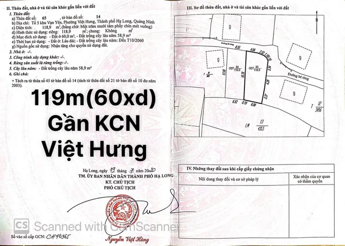 Đất Thổ Cư Gần KCN Việt Hưng