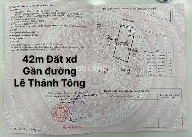 Đất Trung Tâm Phường Hồng Gai