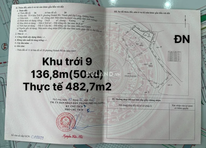 Đất Thổ Cư Giá Rẻ - Hoành Bồ