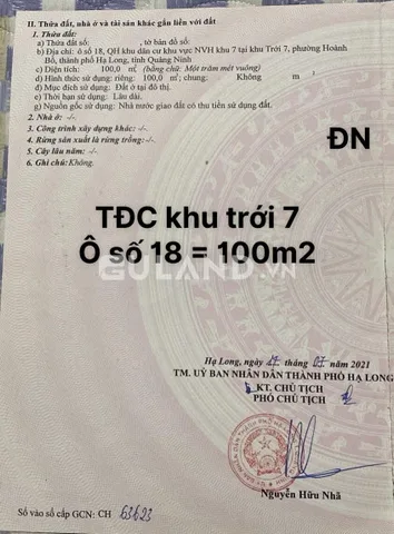 TĐC KHU TRỚI 7