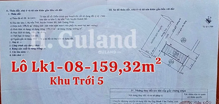 Bán đất 159.32m² 5 tỷ tại Phường Hoành Bồ Thành phố Hạ Long