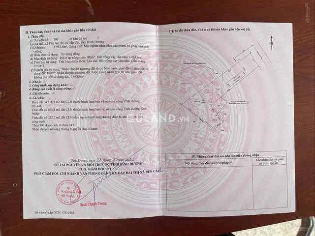 Bán đất TP Bến Cát mặt tiền đường 748 sắp mở rộng giá rất ngộp