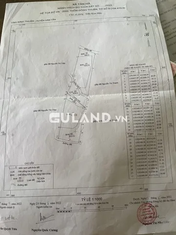 Bán đất 5123m² ngang 30m giá 950 triệu tại Xã Tân Hà Huyện Hàm Tân
